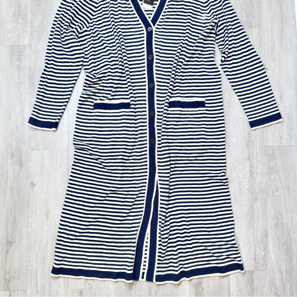 Ralph Lauren Striped Silk Blend Long Cardigan 3X - Picture 4 of 8
